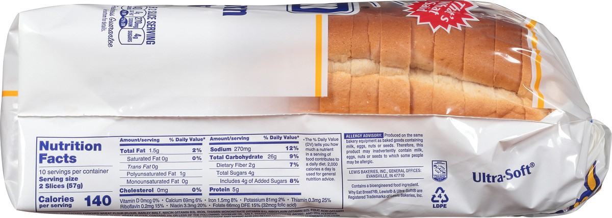 slide 6 of 9, Bunny White Whole Grain Original Bread 20 oz, 20 oz