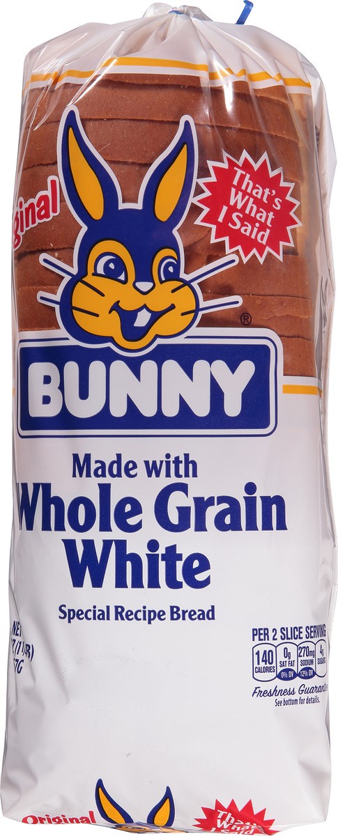 slide 4 of 9, Bunny White Whole Grain Original Bread 20 oz, 20 oz