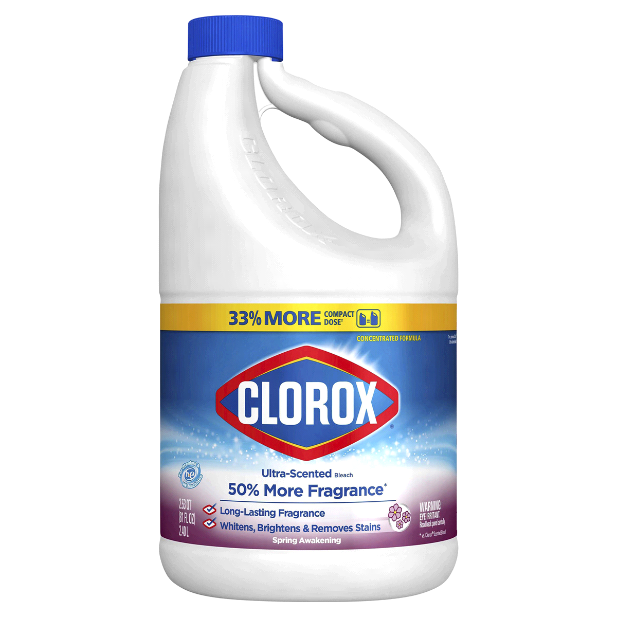 slide 1 of 1, Clorox Scented Bleach, Spring Awakening Scent Bottle, 81 oz