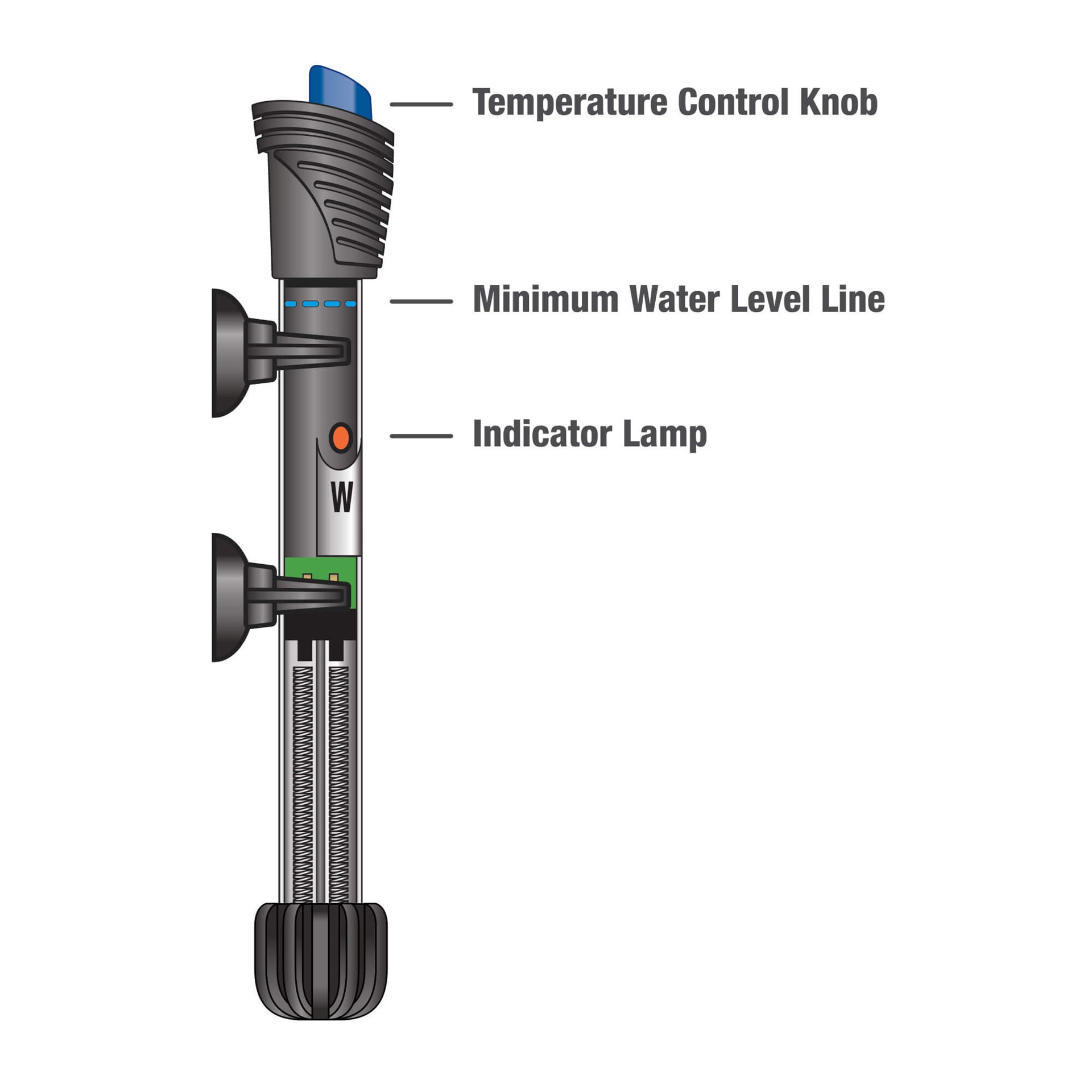 slide 5 of 10, Aqueon Submersible Aquarium Heater, 150 Watts, Up to 55 Gallons, 150w