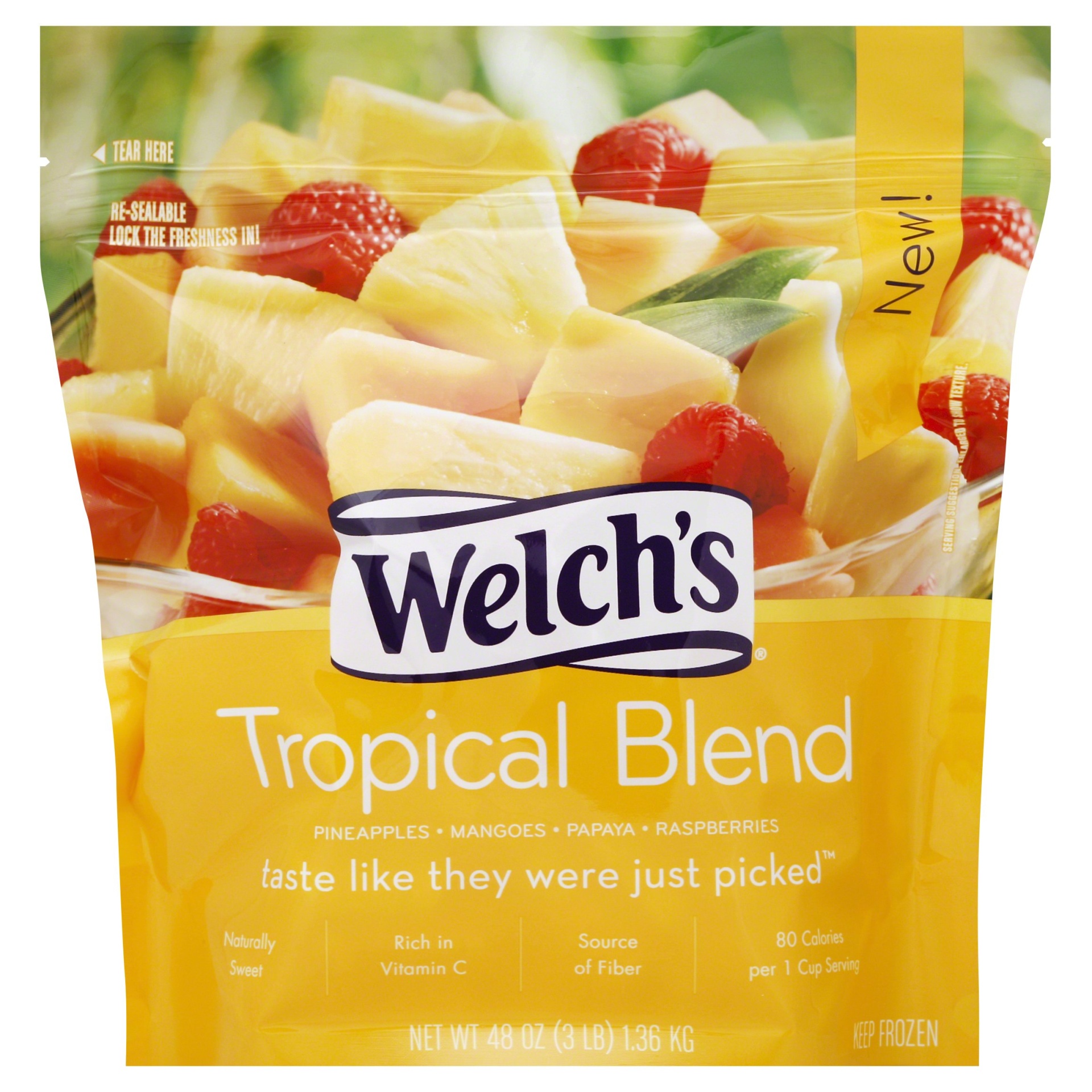 slide 1 of 1, Welch's Frozen Tropical Fruit Blend, 48 oz