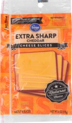 Kroger Extra Sharp Cheddar Cheese Slices