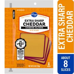 Kroger Extra Sharp Cheddar Cheese Slices