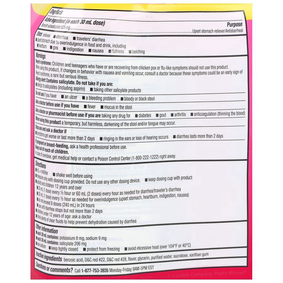 slide 5 of 5, Walgreens Soothe Bismuth Subsalicylate 525 mg Liquid, Twin Pack Original, 16 fl oz x 2 ct