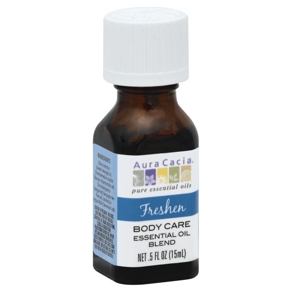 slide 1 of 1, Aura Cacia Essential Oil Blend Freshen, 0.5 oz