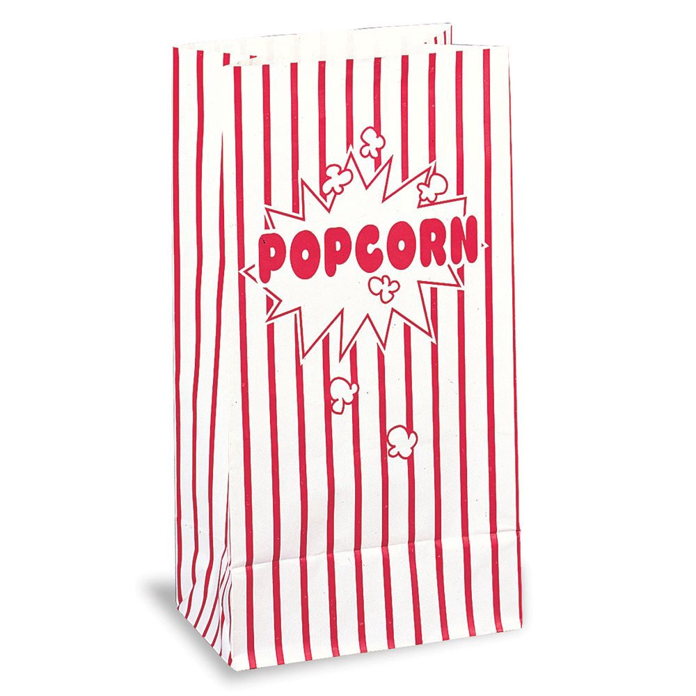 slide 1 of 1, Unique Industries Popcorn Paper Party Bags, 10 ct