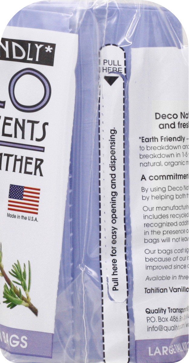 slide 9 of 9, Deco Natural Scents Tahitian Vanilla/Mountain Heather/Fresh Cut Lemon 13 Gal Large Tall Kitchen Bags, 30 ct