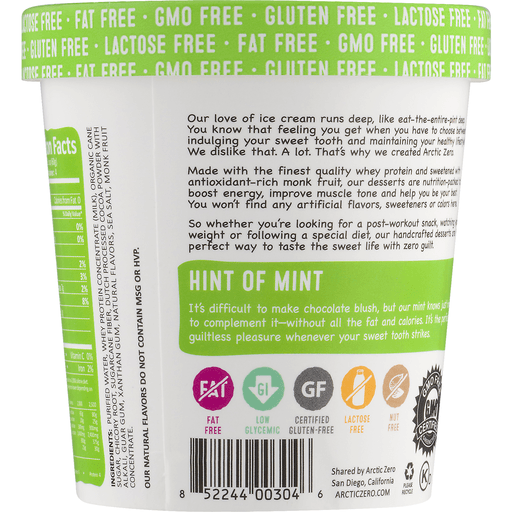 Arctic Zero Hint of Mint Non Dairy Frozen Dessert 1 pint Shipt