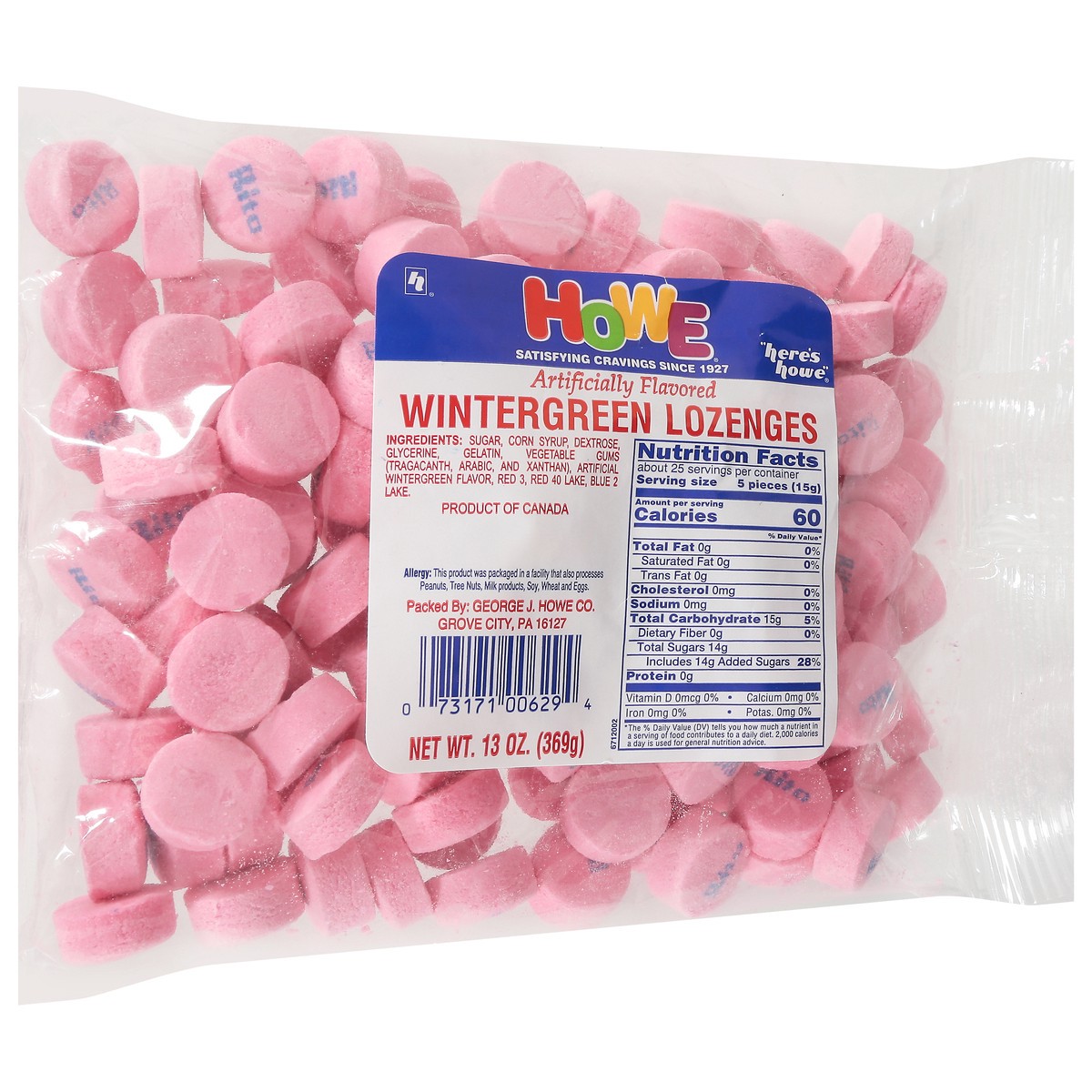 slide 5 of 9, Howe Lozenges Wintergreen Lozenges 13 oz, 13 oz