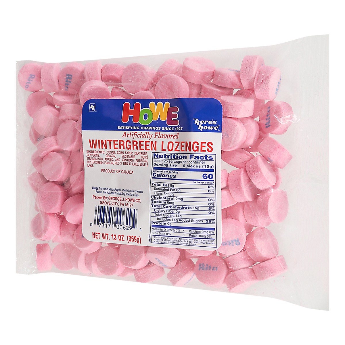 slide 7 of 9, Howe Lozenges Wintergreen Lozenges 13 oz, 13 oz