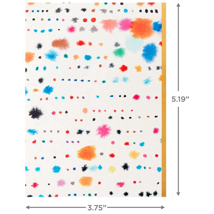 slide 5 of 5, Hallmark Blank Note Cards (Watercolor Dots on White), 5 ct