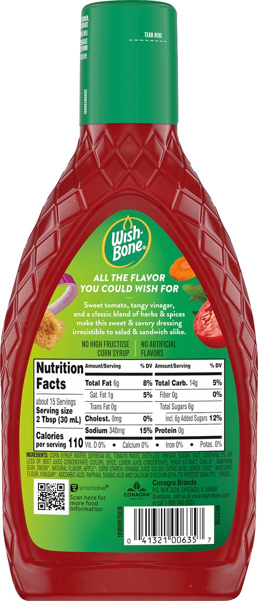 slide 4 of 12, Wish-Bone Russian Salad Dressing, 15 fl. oz., 15 fl oz