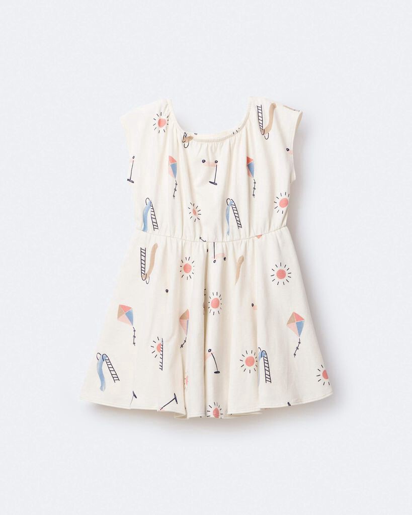 slide 2 of 8, Otteravenue Toddler Girl Avenue Twirl™ Dress in Park Day Print - Cream Cream 3T, 1 ct