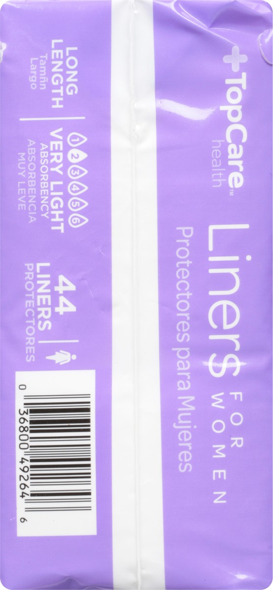 slide 8 of 9, TopCare Everyday Long Length Bladder Control Very Light Absorbency Liners for Women 44 Each, 44 ct