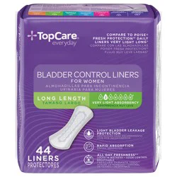 TopCare Everyday Long Length Bladder Control Very Light Absorbency Liners for Women - 44 ct