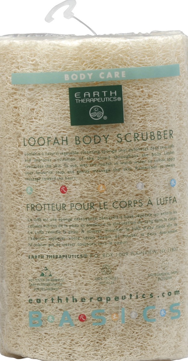 slide 1 of 3, Earth Therapeutics Loofah Body Scrubber 1 ea, 1 ct