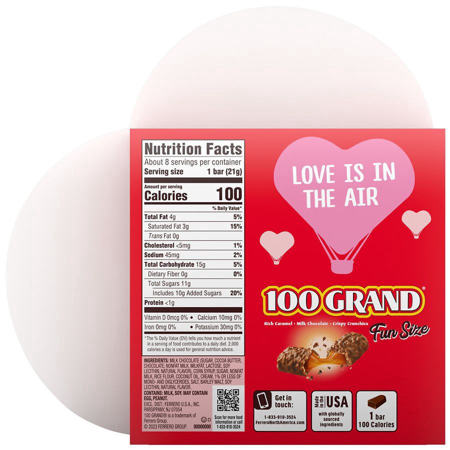 slide 2 of 4, 100 Grand Chocolate Heart Box, 6 oz