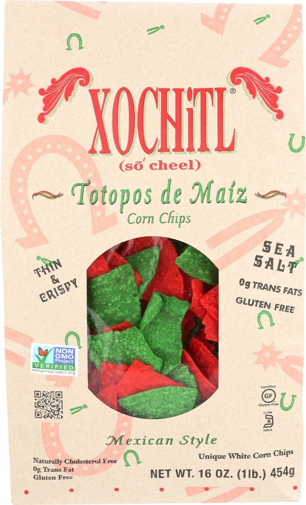 slide 1 of 1, Xochitl Mexican Style Christmas Tortilla Chips, 12 oz