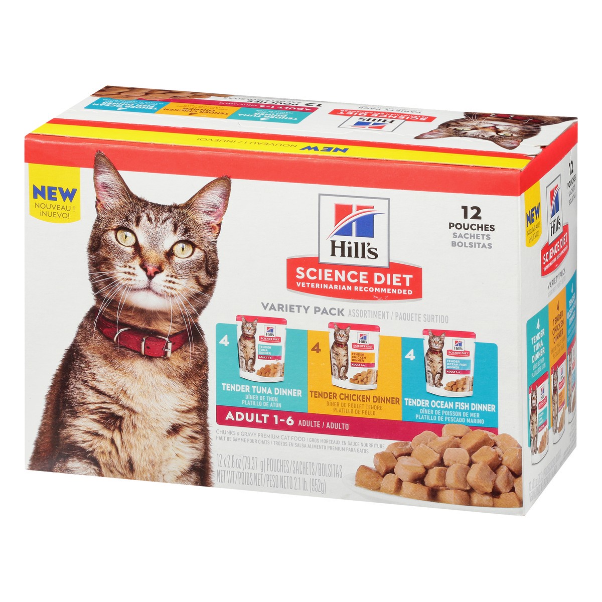 slide 6 of 12, Science Diet Hill's Science Diet Adult Wet Cat Food - 2.8 oz, Variety Pack, 12 ct