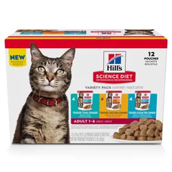 Science Diet Hill's Science Diet Adult Wet Cat Food - 2.8 oz, Variety Pack