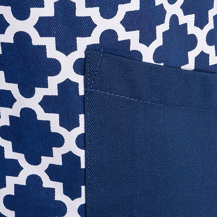 slide 3 of 3, Design Imports Lattice Apron - Blue, 1 ct