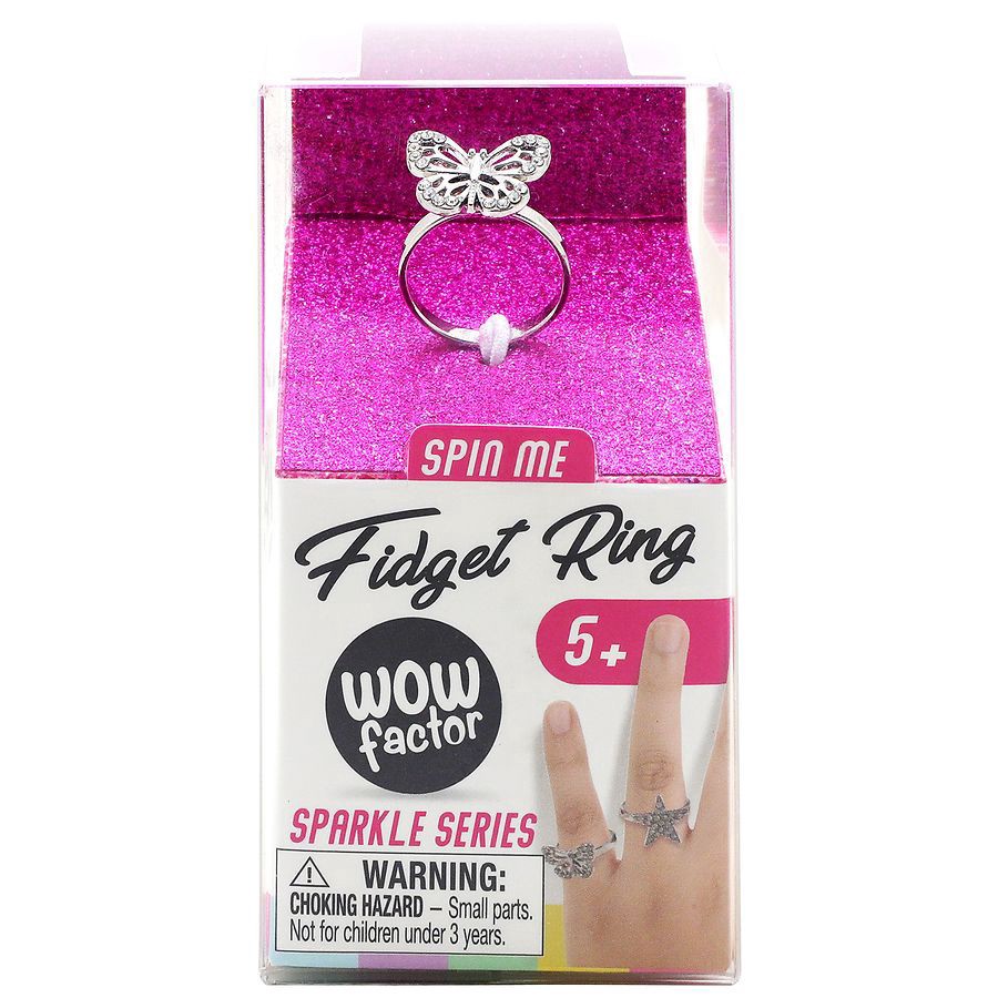slide 5 of 5, Wow Factor Sparkle Fidget Ring, 1 ct