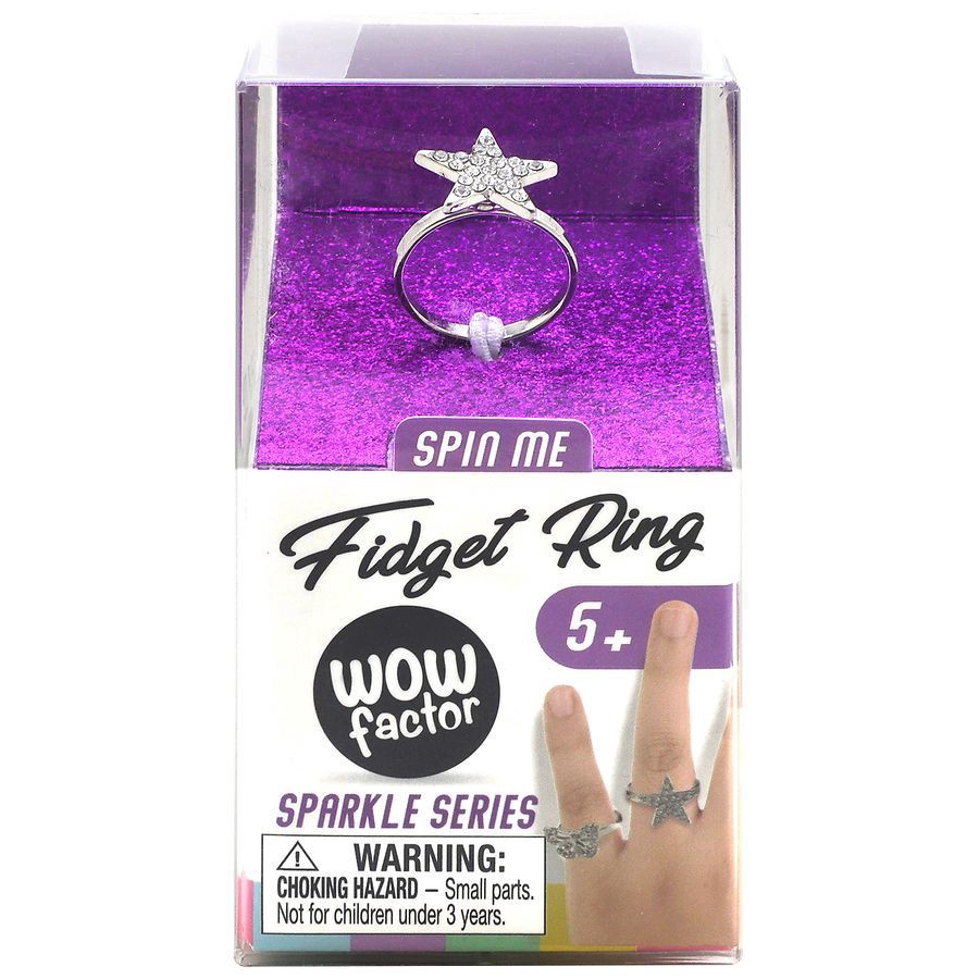 slide 1 of 5, Wow Factor Sparkle Fidget Ring, 1 ct