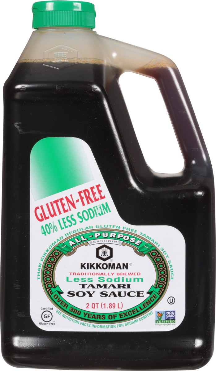 slide 9 of 15, Kikkoman Gluten-Free Less Sodium Tamari Soy Sauce 2 qt, 2 qt
