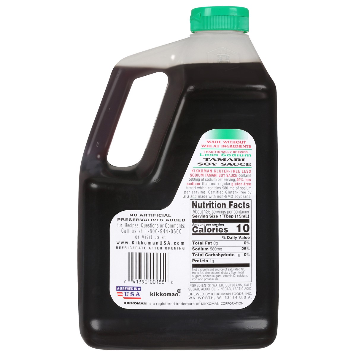 slide 3 of 15, Kikkoman Gluten-Free Less Sodium Tamari Soy Sauce 2 qt, 2 qt