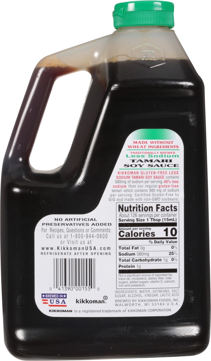 slide 11 of 15, Kikkoman Gluten-Free Less Sodium Tamari Soy Sauce 2 qt, 2 qt