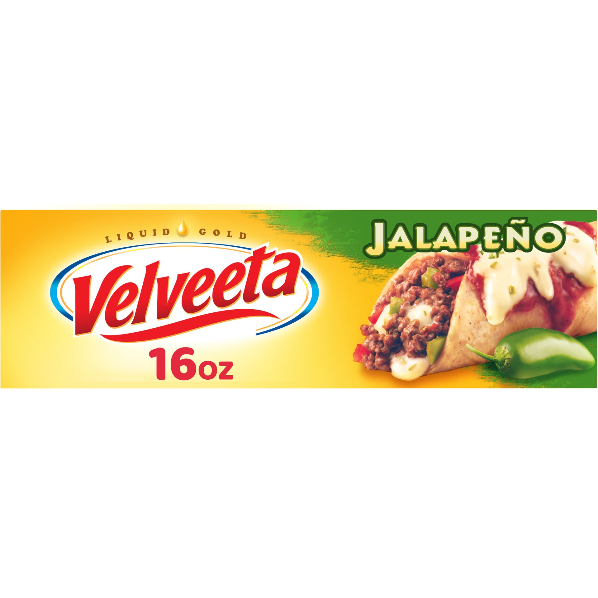 slide 1 of 6, Velveeta Jalapeno Cheese with Jalapeno Peppers, 16 oz Block, 16 oz