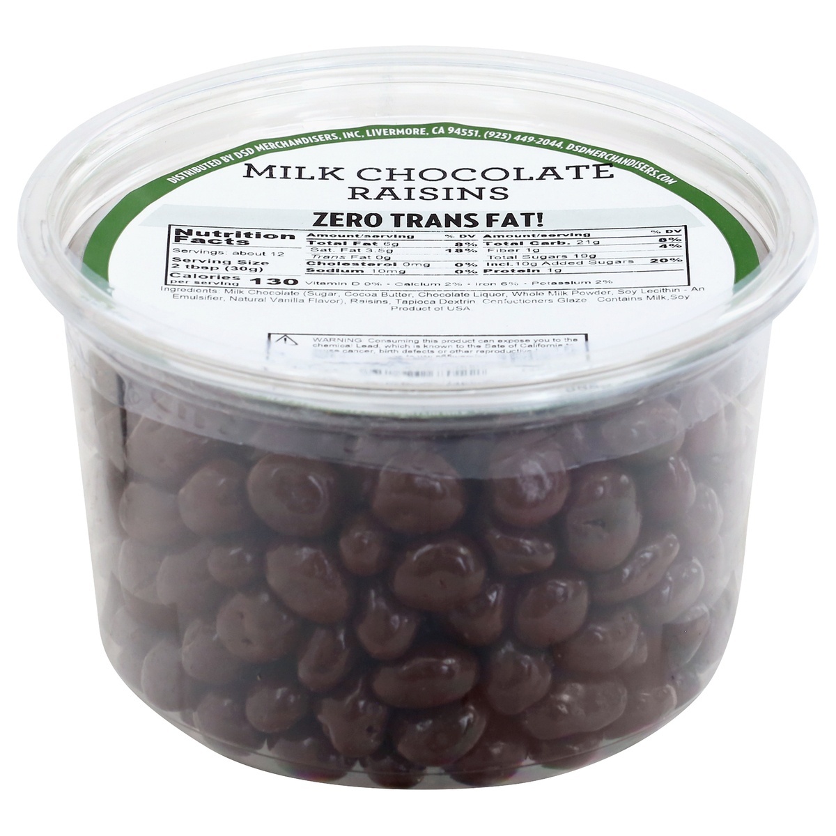 slide 1 of 9, DSD Merchandisers Chocolate Raisins, 13 oz