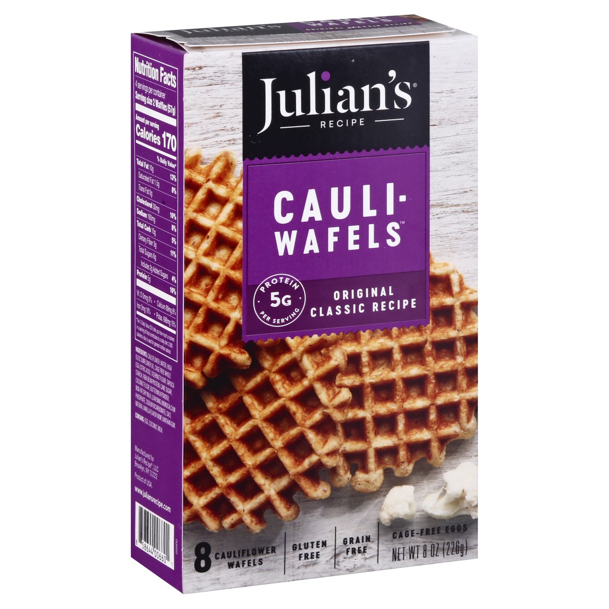 slide 7 of 13, Julian's Recipe Original Classic Recipe Cauli-Wafels 8 ea, 8 ct