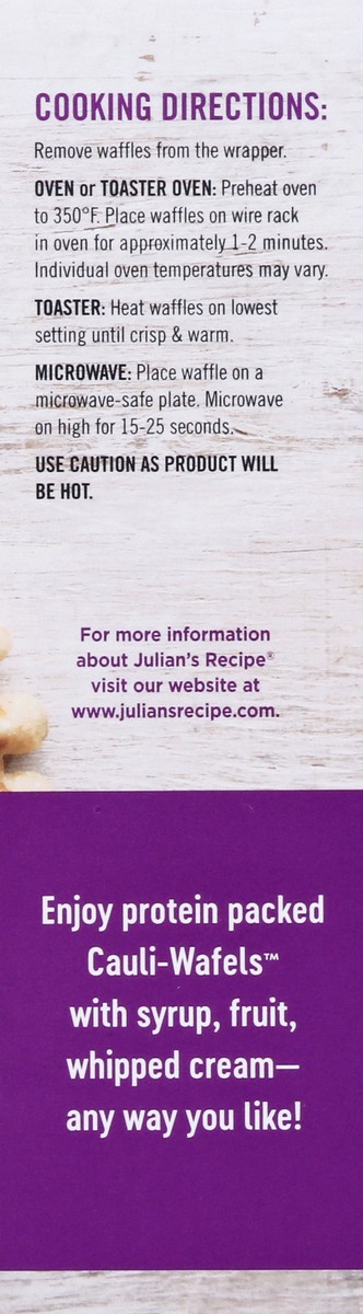 slide 13 of 13, Julian's Recipe Original Classic Recipe Cauli-Wafels 8 ea, 8 ct