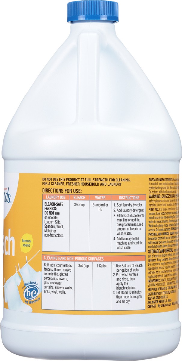 slide 5 of 12, Life Goods Lemon Scent Bleach 128 fl oz, 128 fl oz