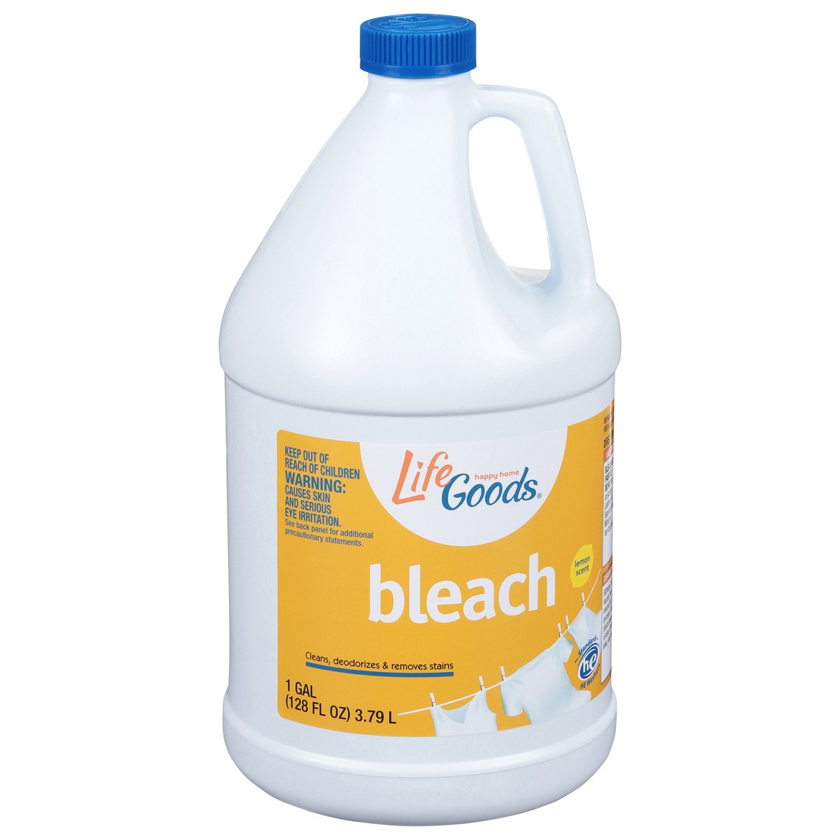 slide 4 of 12, Life Goods Lemon Scent Bleach 128 fl oz, 128 fl oz