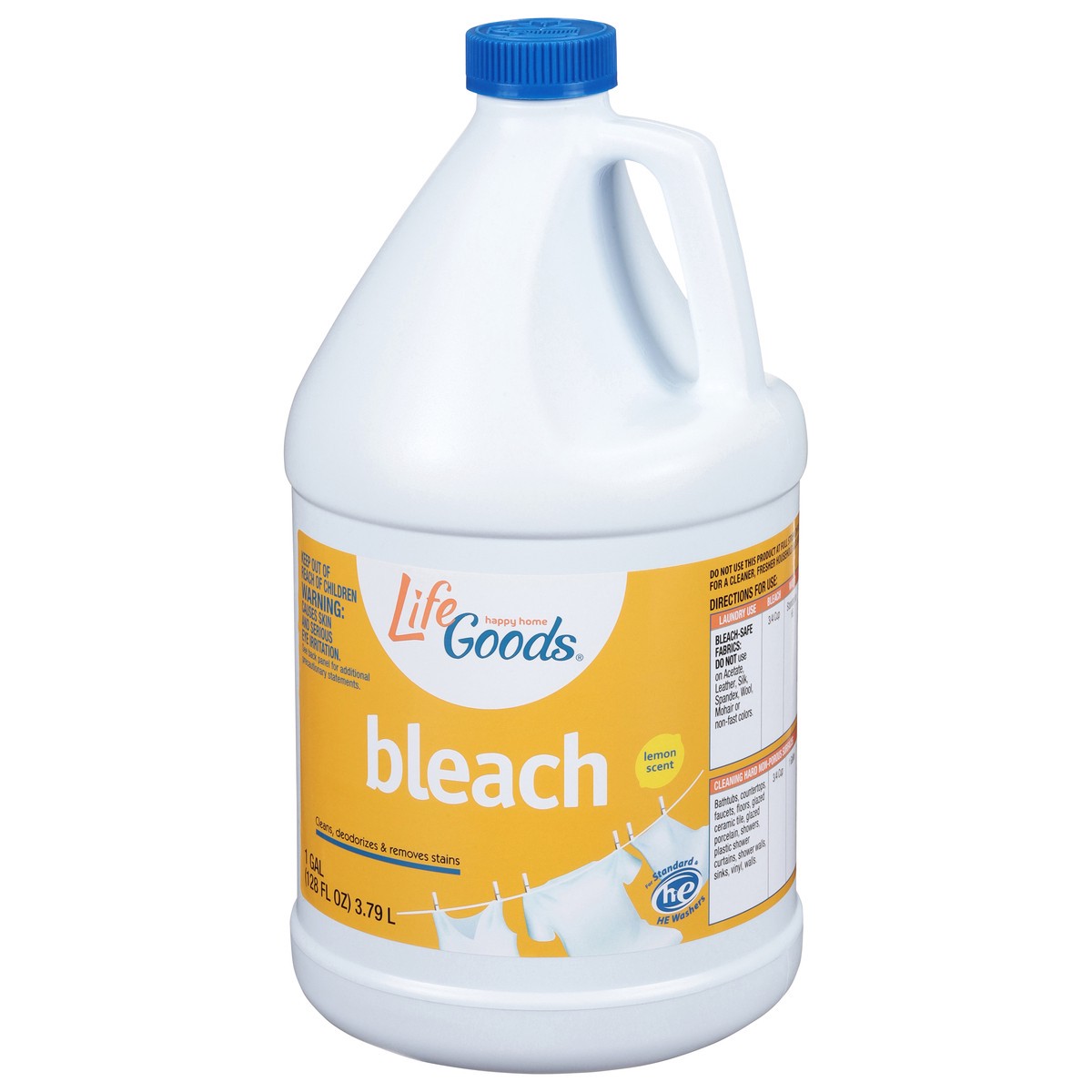 slide 11 of 12, Life Goods Lemon Scent Bleach 128 fl oz, 128 fl oz