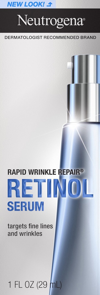 slide 3 of 6, Neutrogena Rapid Wrinkle Repair Retinol Face Serum, Daily Anti-Aging Serum for Face with Retinol & Hyaluronic Acid to Fight Fine Lines, Wrinkles, & Dark Spots, 1 fl. oz, 1 fl oz