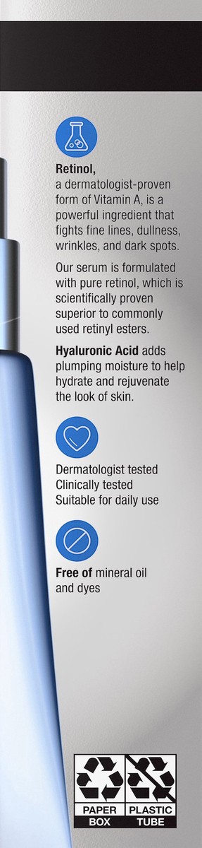 slide 4 of 6, Neutrogena Rapid Wrinkle Repair Retinol Face Serum, Daily Anti-Aging Serum for Face with Retinol & Hyaluronic Acid to Fight Fine Lines, Wrinkles, & Dark Spots, 1 fl. oz, 1 fl oz