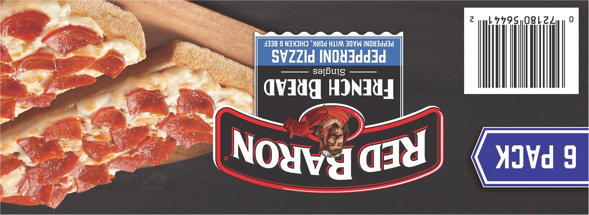 slide 6 of 9, Red Baron Pizza French Bread Singles Pepperoni Value Pack 6 Count - 32.4 Oz, 32.4 oz
