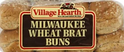 Village Hearth Milwaukee Wheat Brat Buns 8 ea
