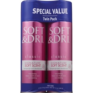 slide 1 of 1, Soft & Dri Soft & Dri Spray Antiperspirant Deodorant Twinpack, 12 oz