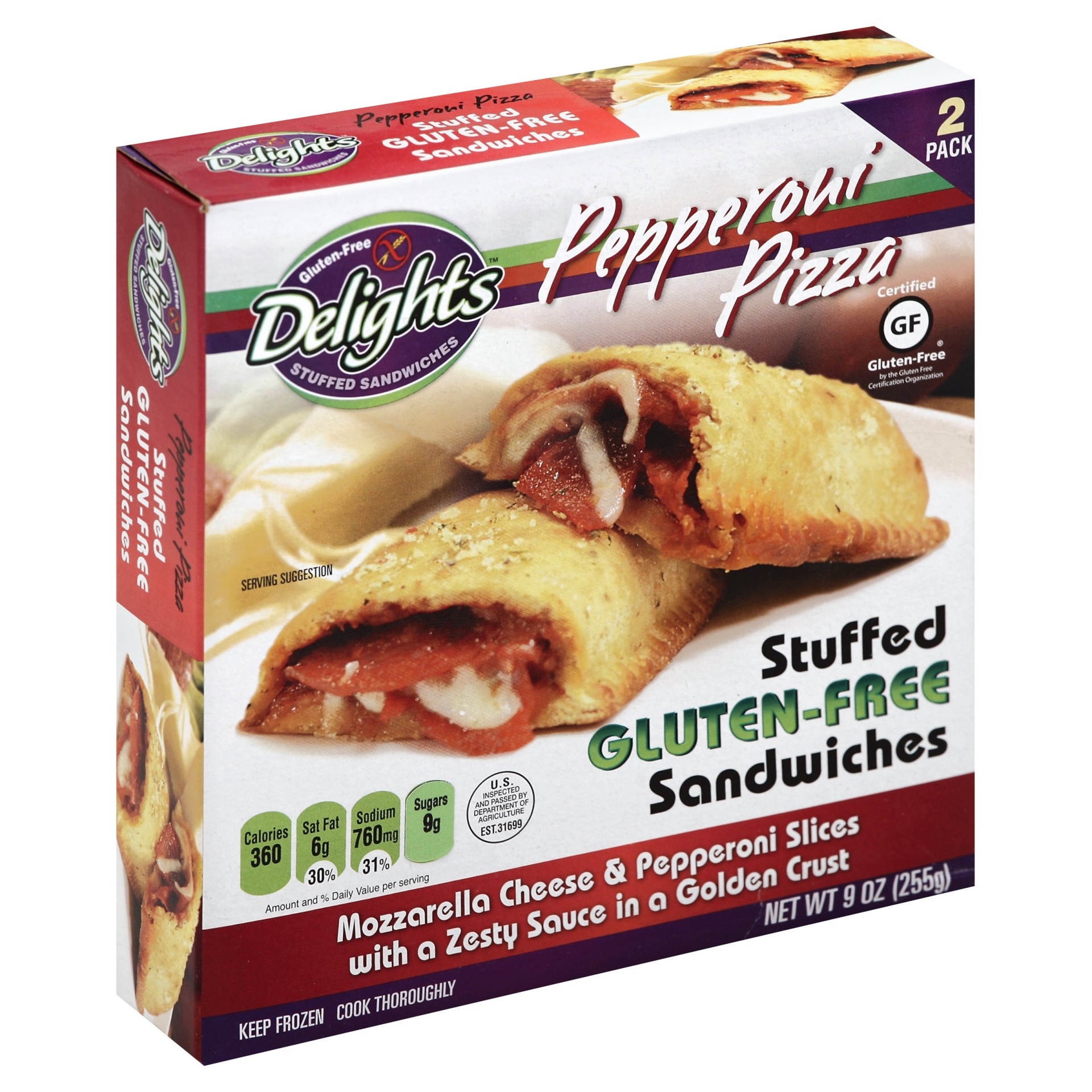 slide 1 of 4, Delights Stuffed Sandwiches 2 ea, 9 oz