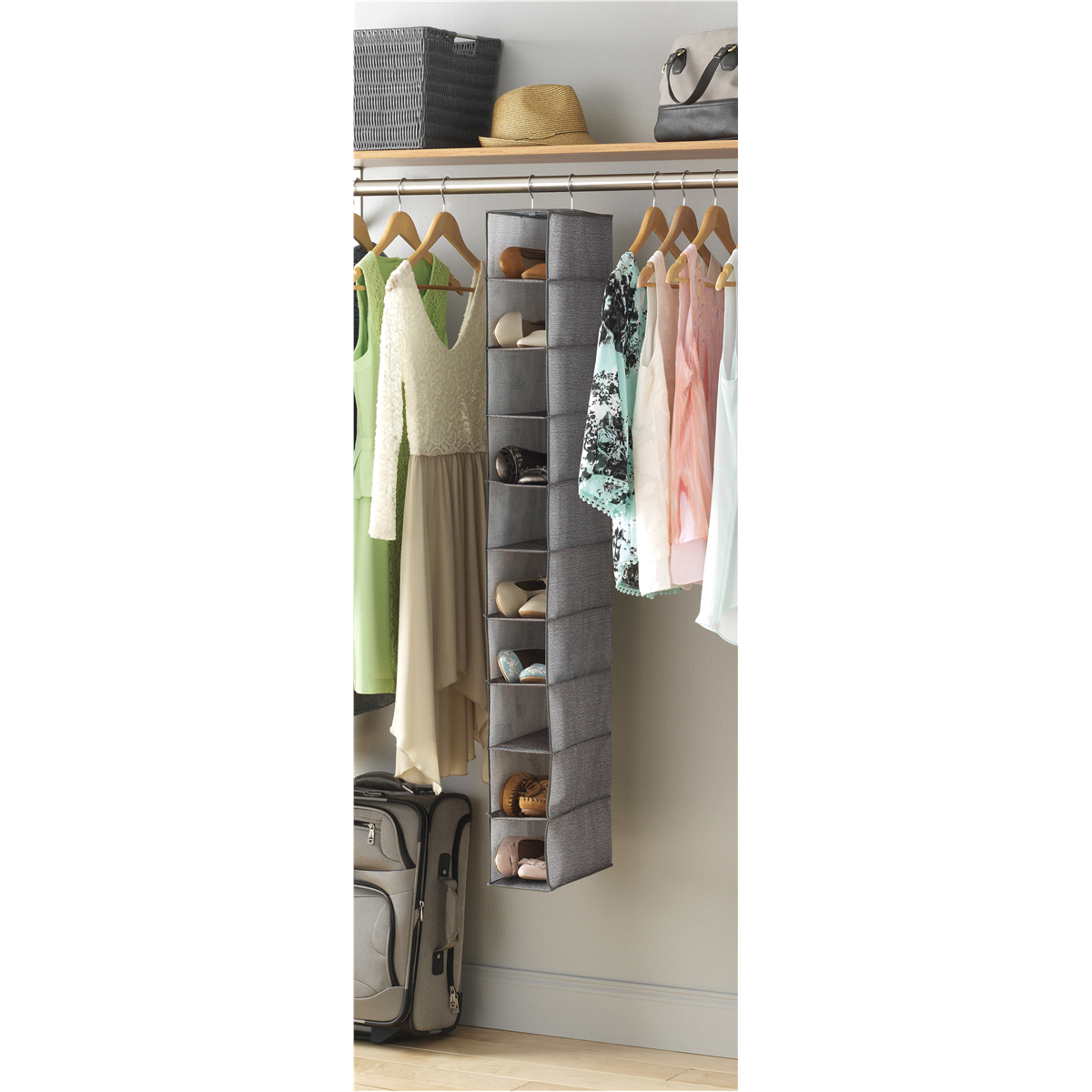 slide 1 of 1, Whitmor Hanging Shoe Shelves - Gray, 1 ct