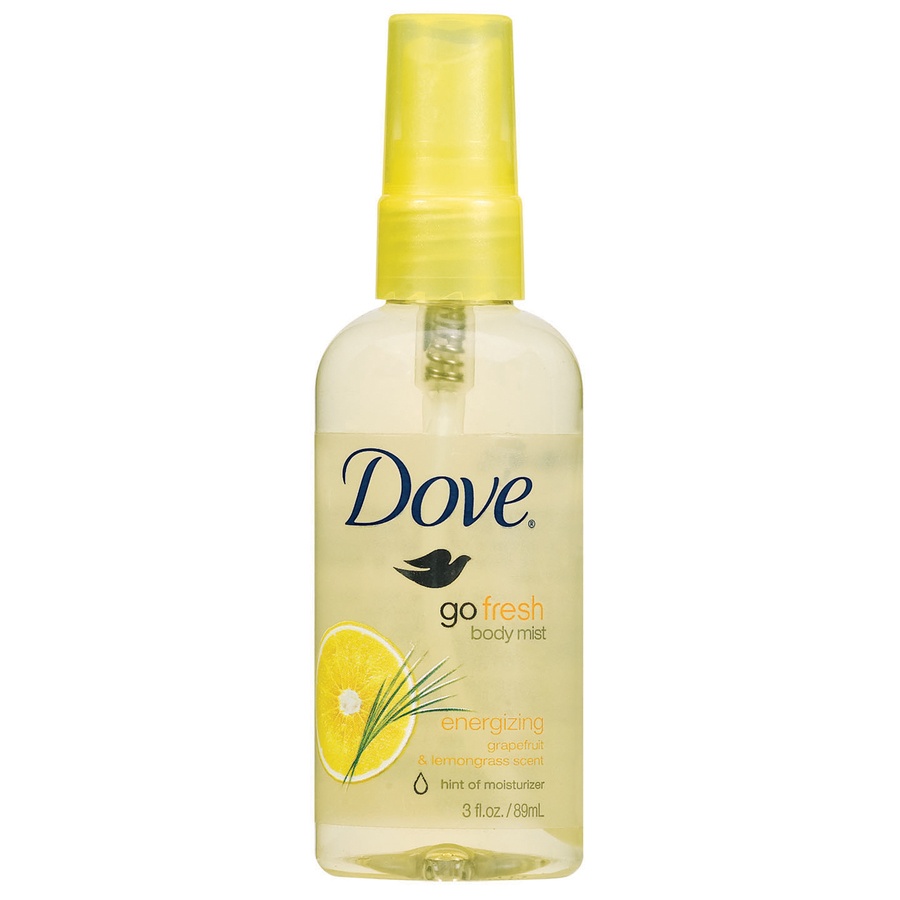 slide 1 of 1, Dove GoFresh Energizing Grapefruit & Lemongrass Scent Body Mist, 3 oz