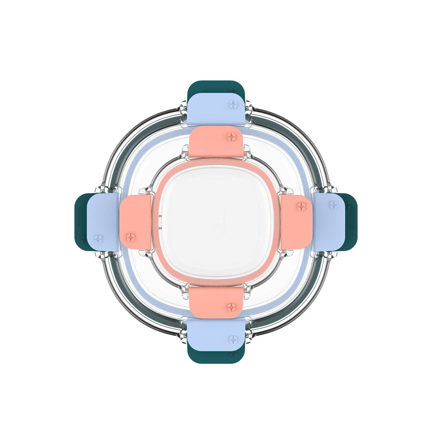 slide 7 of 21, Ello Duraglass Round Meal Prep Set, Melon, 10 ct