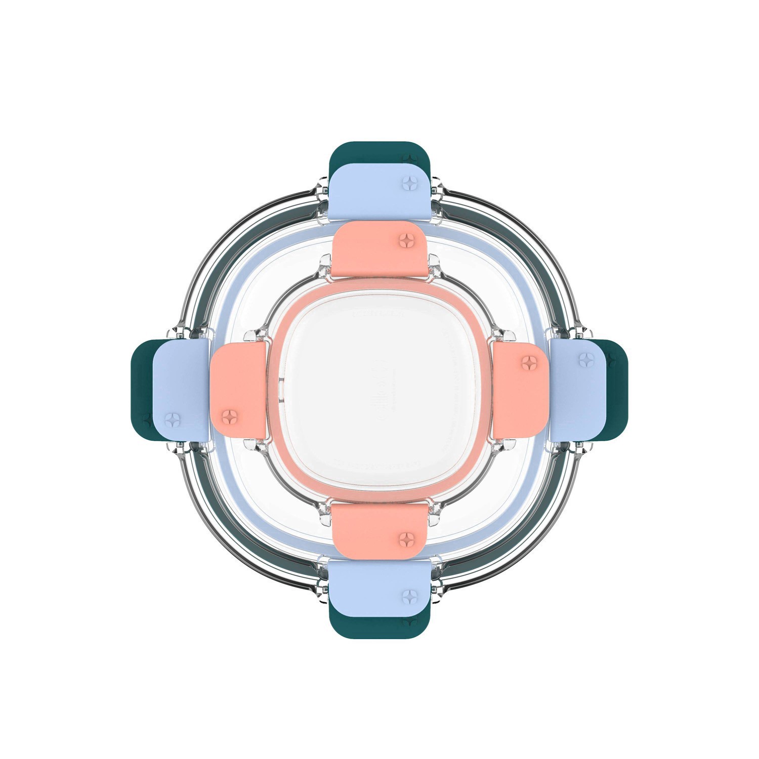 slide 18 of 21, Ello Duraglass Round Meal Prep Set, Melon, 10 ct