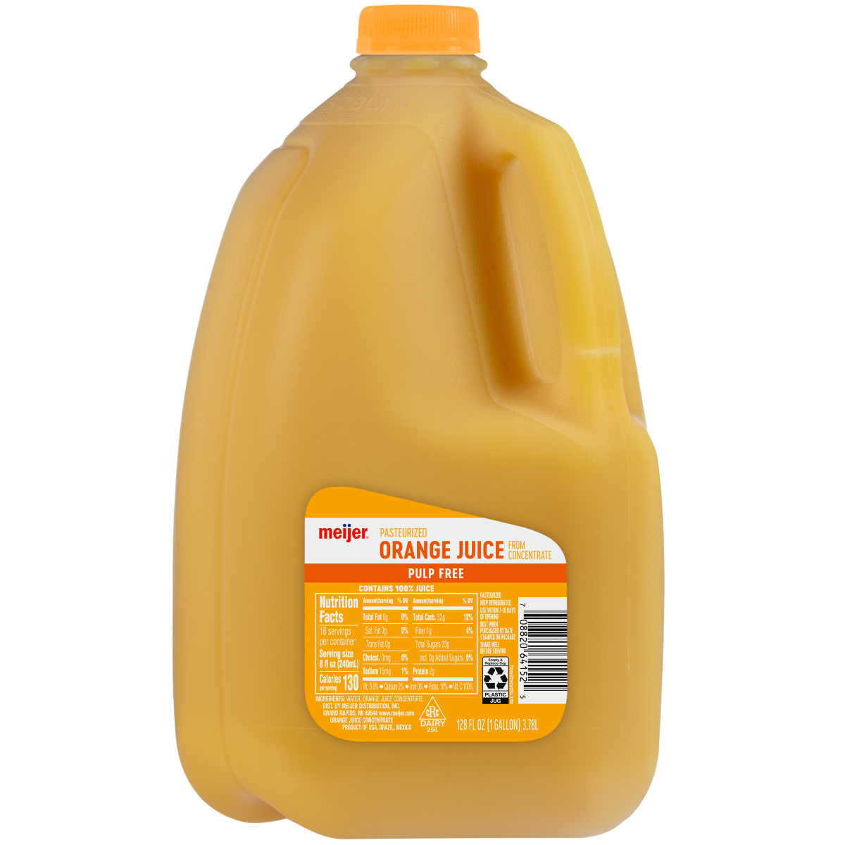 slide 1 of 5, Meijer No Pulp Orange Juice, Gallon - 1 gal, 1 gal