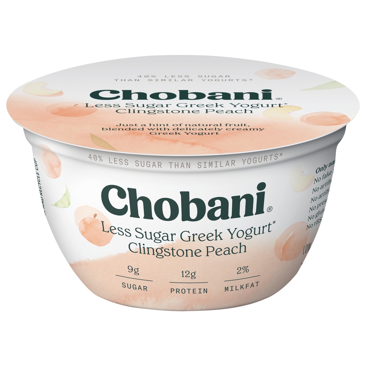 slide 1 of 1, Chobani Clingstone Peach Greek Yogurt, 5.3 oz