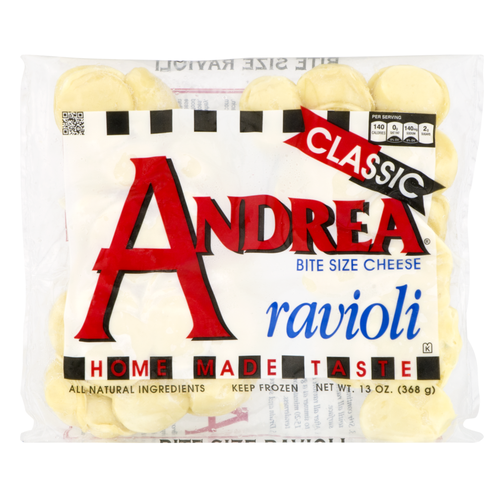 slide 1 of 1, Andrea Bite Size Cheese Ravioli, 13 oz